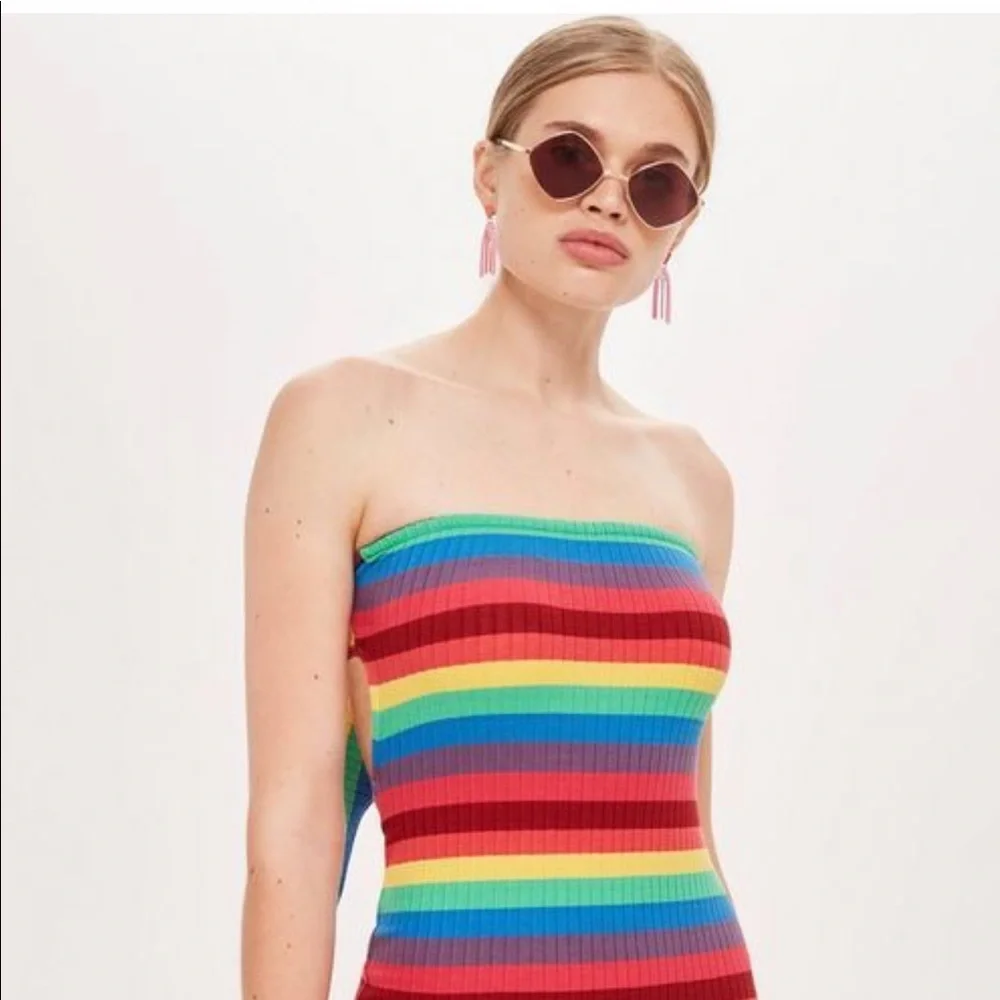 Topshop Bandeau Dress - Picture 3 of 13